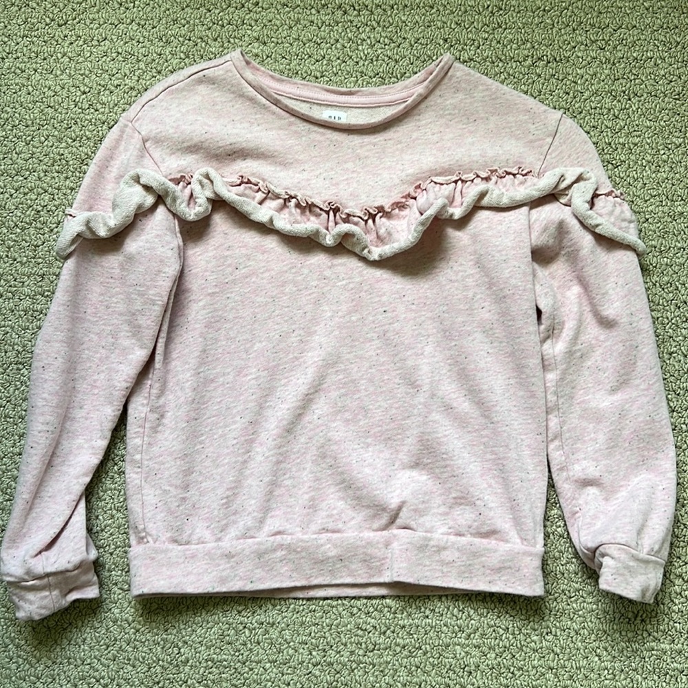 Girls Gap ruffled sweatshirt